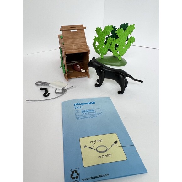 Playmobil 6422 Panther With Transportion Box Crate Complete Zoo Rescue Safari - Picture 1 of 4